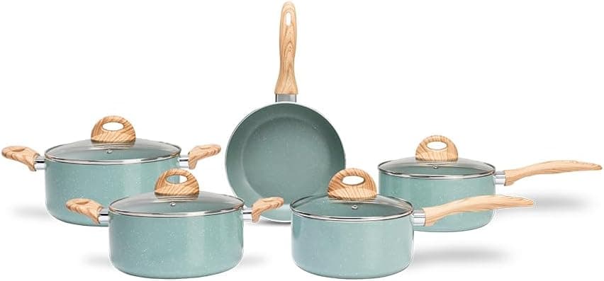 Brinox Ceramic Life Botanika - Jogo de Panelas 5 Peças com Indução