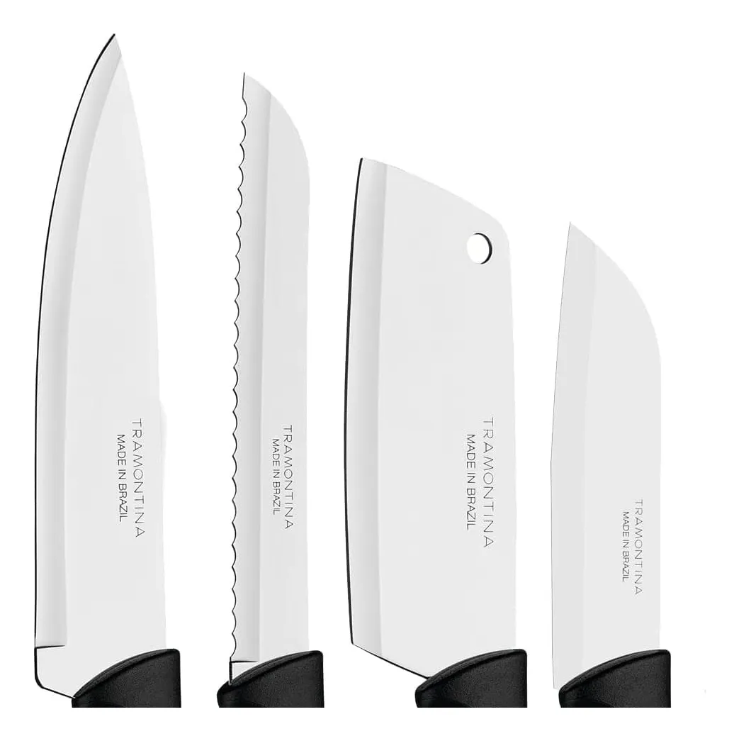 Jogo de Facas Tramontina Plenus 9 Peças - Aço Inox Premium