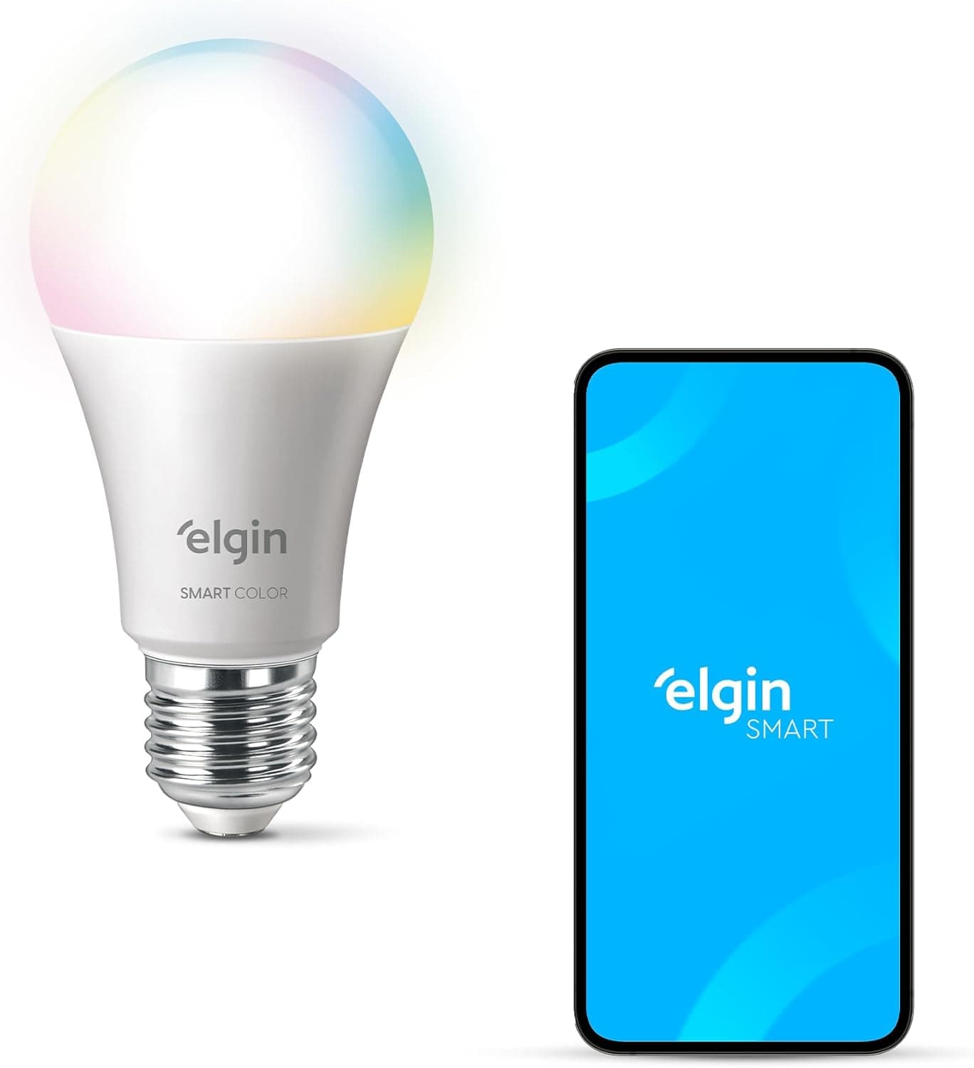 Lâmpada Inteligente Elgin 15W Smart Color RGB WiFi