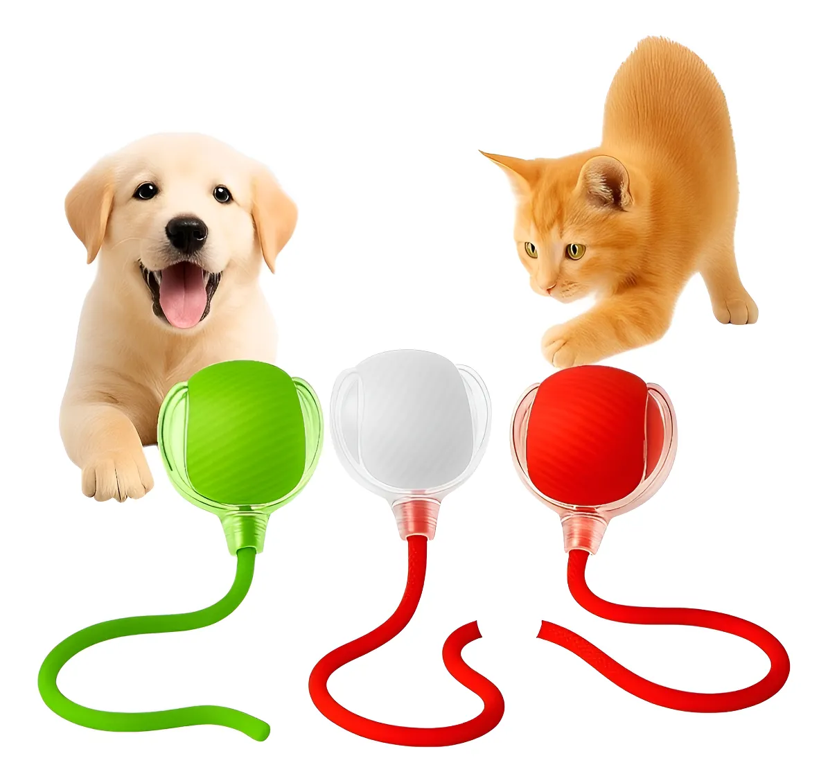 Bola Elétrica Interativa Brinquedo Inteligente para Gatos e Cães